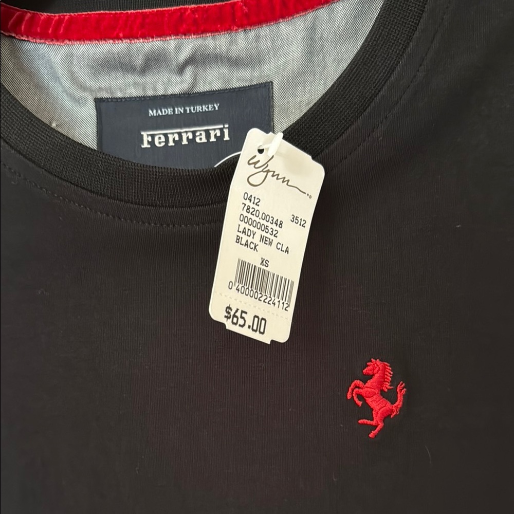 Ferrari Red and Blue Fitted Polo Tee - Picture 4 of 7
